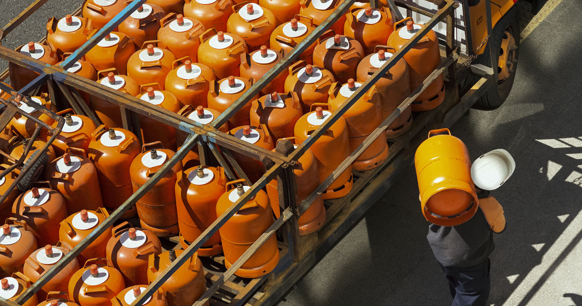 Livraison de gaz en bouteilles